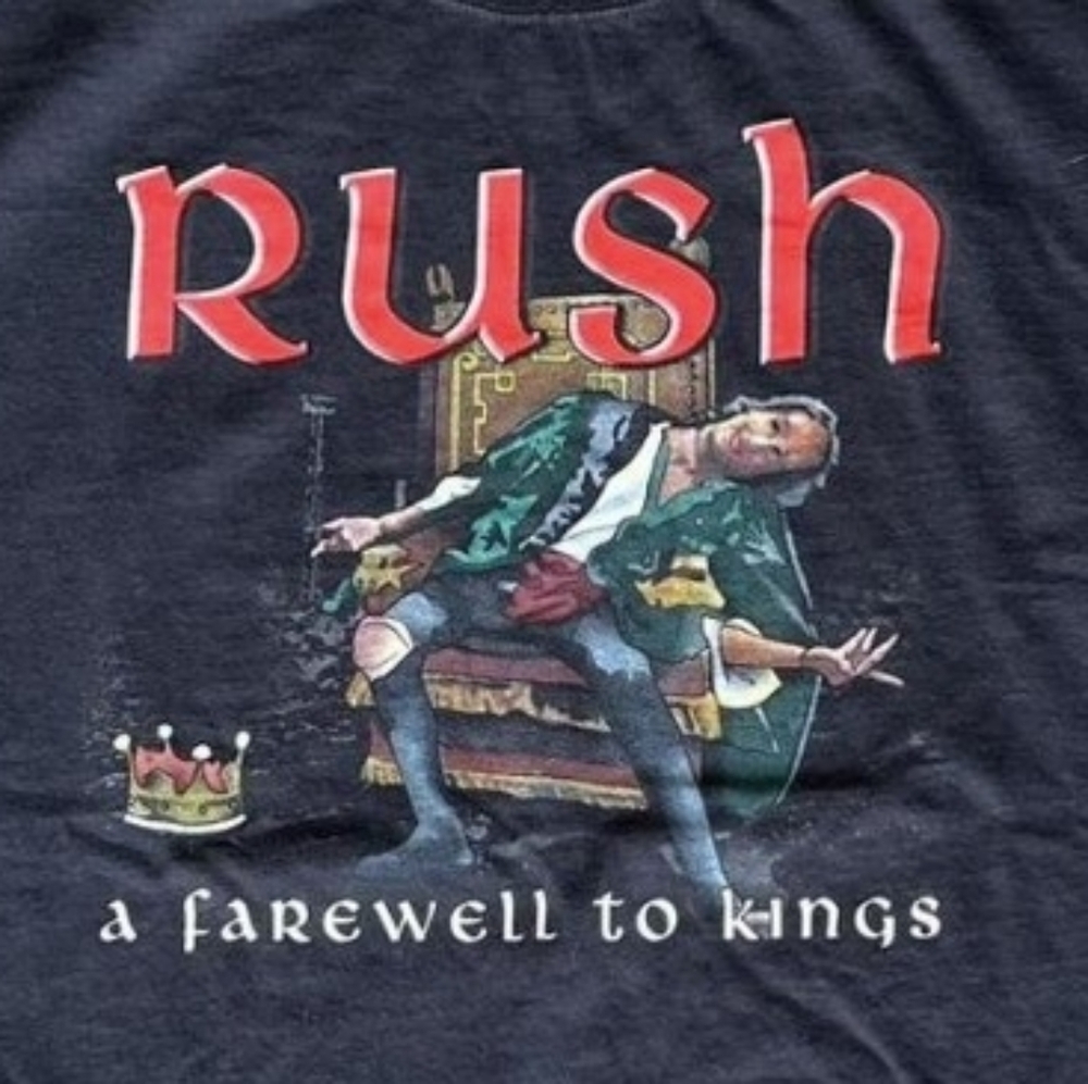 RUSH A Farewell To Kings double sided t-shirt 4XL band tee Great Condition AFTK